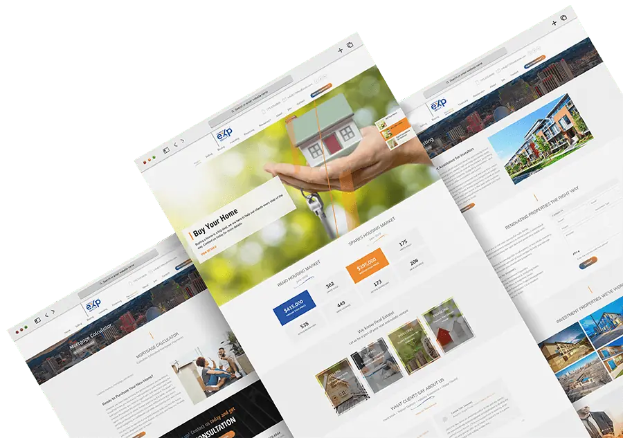 Real Estate Web Design Project Image of eXp Realty